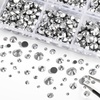 image:image6736pcs Hotfix Rhinestones FlatbackRoyal Blue Rhinestones for Crafts Clothes Mixed 5 Sizes Hotfix Crystals with Tweezers and Wax Pencil Kit SS6SS30SapphireSilver Hematite