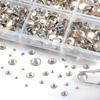 image:image6736pcs Hotfix Rhinestones FlatbackRoyal Blue Rhinestones for Crafts Clothes Mixed 5 Sizes Hotfix Crystals with Tweezers and Wax Pencil Kit SS6SS30SapphireGolden Shadow