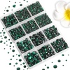 image:image6736pcs Hotfix Rhinestones FlatbackRoyal Blue Rhinestones for Crafts Clothes Mixed 5 Sizes Hotfix Crystals with Tweezers and Wax Pencil Kit SS6SS30SapphireEmerald