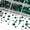 image:image6736pcs Hotfix Rhinestones FlatbackRoyal Blue Rhinestones for Crafts Clothes Mixed 5 Sizes Hotfix Crystals with Tweezers and Wax Pencil Kit SS6SS30SapphireEmerald
