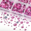 image:image6736pcs Hotfix Rhinestones FlatbackRoyal Blue Rhinestones for Crafts Clothes Mixed 5 Sizes Hotfix Crystals with Tweezers and Wax Pencil Kit SS6SS30SapphireDkPink