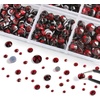 image:image6736pcs Hotfix Rhinestones FlatbackRoyal Blue Rhinestones for Crafts Clothes Mixed 5 Sizes Hotfix Crystals with Tweezers and Wax Pencil Kit SS6SS30SapphireDkSiam