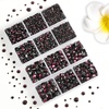 image:image6736pcs Hotfix Rhinestones FlatbackRoyal Blue Rhinestones for Crafts Clothes Mixed 5 Sizes Hotfix Crystals with Tweezers and Wax Pencil Kit SS6SS30SapphireAmethyst