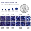 image:image6736pcs Hotfix Rhinestones FlatbackRoyal Blue Rhinestones for Crafts Clothes Mixed 5 Sizes Hotfix Crystals with Tweezers and Wax Pencil Kit SS6SS30SapphireSapphire