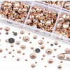 image:image6736pcs Hotfix Rhinestones FlatbackRoyal Blue Rhinestones for Crafts Clothes Mixed 5 Sizes Hotfix Crystals with Tweezers and Wax Pencil Kit SS6SS30SapphireChampagne