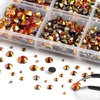 image:image6736pcs Hotfix Rhinestones FlatbackRoyal Blue Rhinestones for Crafts Clothes Mixed 5 Sizes Hotfix Crystals with Tweezers and Wax Pencil Kit SS6SS30SapphireHyacinth AB