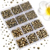 image:image6736pcs Hotfix Rhinestones FlatbackRoyal Blue Rhinestones for Crafts Clothes Mixed 5 Sizes Hotfix Crystals with Tweezers and Wax Pencil Kit SS6SS30SapphireAurum