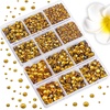 image:image6736pcs Hotfix Rhinestones FlatbackRoyal Blue Rhinestones for Crafts Clothes Mixed 5 Sizes Hotfix Crystals with Tweezers and Wax Pencil Kit SS6SS30SapphireTopaz