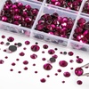 image:image6736pcs Hotfix Rhinestones FlatbackRoyal Blue Rhinestones for Crafts Clothes Mixed 5 Sizes Hotfix Crystals with Tweezers and Wax Pencil Kit SS6SS30SapphireFuchsia