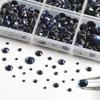 image:image6736pcs Hotfix Rhinestones FlatbackRoyal Blue Rhinestones for Crafts Clothes Mixed 5 Sizes Hotfix Crystals with Tweezers and Wax Pencil Kit SS6SS30SapphireMontana