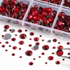 image:image6736pcs Hotfix Rhinestones FlatbackRoyal Blue Rhinestones for Crafts Clothes Mixed 5 Sizes Hotfix Crystals with Tweezers and Wax Pencil Kit SS6SS30SapphireSiam