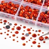image:image6736pcs Hotfix Rhinestones FlatbackRoyal Blue Rhinestones for Crafts Clothes Mixed 5 Sizes Hotfix Crystals with Tweezers and Wax Pencil Kit SS6SS30SapphireOrange