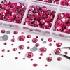 image:image6736pcs Hotfix Rhinestones FlatbackRoyal Blue Rhinestones for Crafts Clothes Mixed 5 Sizes Hotfix Crystals with Tweezers and Wax Pencil Kit SS6SS30SapphireRose