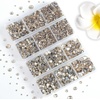 image:image6736pcs Hotfix Rhinestones FlatbackRoyal Blue Rhinestones for Crafts Clothes Mixed 5 Sizes Hotfix Crystals with Tweezers and Wax Pencil Kit SS6SS30SapphireGolden Shadow