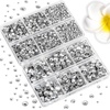 image:image6736pcs Hotfix Rhinestones FlatbackRoyal Blue Rhinestones for Crafts Clothes Mixed 5 Sizes Hotfix Crystals with Tweezers and Wax Pencil Kit SS6SS30SapphireCrystal