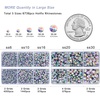 image:image6736pcs Hotfix Rhinestones FlatbackRoyal Blue Rhinestones for Crafts Clothes Mixed 5 Sizes Hotfix Crystals with Tweezers and Wax Pencil Kit SS6SS30SapphireClear AB