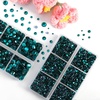 image:imageBEADSLAND Hotfix Rhinestones 6080PCS AB Rhinestones for Clothes Crafts Mixed 6 Sizes with Wax Pencil and Tweezers Kit SS6SS30 Crystal ABBlue Zircon