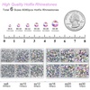 image:imageBEADSLAND Hotfix Rhinestones 6080PCS AB Rhinestones for Clothes Crafts Mixed 6 Sizes with Wax Pencil and Tweezers Kit SS6SS30 Crystal ABCrystal AB