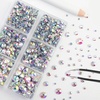 image:imageBEADSLAND Hotfix Rhinestones 6080PCS AB Rhinestones for Clothes Crafts Mixed 6 Sizes with Wax Pencil and Tweezers Kit SS6SS30 Crystal ABCrystal AB
