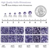image:imageBEADSLAND Hotfix Rhinestones 6080PCS AB Rhinestones for Clothes Crafts Mixed 6 Sizes with Wax Pencil and Tweezers Kit SS6SS30 Crystal ABViolet