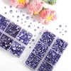 image:imageBEADSLAND Hotfix Rhinestones 6080PCS AB Rhinestones for Clothes Crafts Mixed 6 Sizes with Wax Pencil and Tweezers Kit SS6SS30 Crystal ABViolet