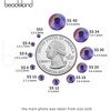 image:imageBeadsland 1440pcs Flat Back Crystal Rhinestones Round Gems for Nail Art and Craft Glue Fix Pure Purple SS204648mmAurora Purple