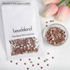 image:imageBeadsland 2880pcs Flat Back Crystal Rhinestones Round Gems for Nail Art and Craft Glue FixAquamarine ABSS102729mmAmber