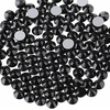 image:imageBeadsland 2880pcs Flat Back Crystal Rhinestones Round Gems for Nail Art and Craft Glue FixAquamarine ABSS102729mmBlack