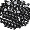 image:imageBeadsland 2880pcs Flat Back Crystal Rhinestones Round Gems for Nail Art and Craft Glue FixAquamarine ABSS102729mmBlack