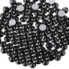 image:imageBeadsland 2880pcs Flat Back Crystal Rhinestones Round Gems for Nail Art and Craft Glue FixAquamarine ABSS102729mmBlack