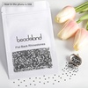 image:imageBeadsland 2880pcs Flat Back Crystal Rhinestones Round Gems for Nail Art and Craft Glue FixAquamarine ABSS102729mmBlack Diamond