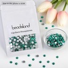 image:imageBeadsland 2880pcs Flat Back Crystal Rhinestones Round Gems for Nail Art and Craft Glue FixAquamarine ABSS102729mmBlue Zircon