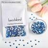 image:imageBeadsland 2880pcs Flat Back Crystal Rhinestones Round Gems for Nail Art and Craft Glue FixAquamarine ABSS102729mmCapri Blue