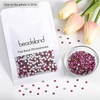 image:imageBeadsland 2880pcs Flat Back Crystal Rhinestones Round Gems for Nail Art and Craft Glue FixAquamarine ABSS102729mmFuchsia