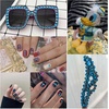image:imageBeadsland 2880pcs Flat Back Crystal Rhinestones Round Gems for Nail Art and Craft Glue FixAquamarine ABSS102729mmIndicolite