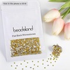 image:imageBeadsland 2880pcs Flat Back Crystal Rhinestones Round Gems for Nail Art and Craft Glue FixAquamarine ABSS102729mmLemon Yellow