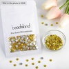image:imageBeadsland 2880pcs Flat Back Crystal Rhinestones Round Gems for Nail Art and Craft Glue FixAquamarine ABSS102729mmLemon Yellow