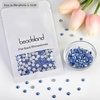 image:imageBeadsland 2880pcs Flat Back Crystal Rhinestones Round Gems for Nail Art and Craft Glue FixAquamarine ABSS102729mmLight Blue