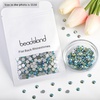 image:imageBeadsland 2880pcs Flat Back Crystal Rhinestones Round Gems for Nail Art and Craft Glue FixAquamarine ABSS102729mmPeridot Ab