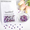 image:imageBeadsland 2880pcs Flat Back Crystal Rhinestones Round Gems for Nail Art and Craft Glue FixAquamarine ABSS102729mmPurple Velvet