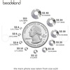 image:imageBeadsland 2880pcs Flat Back Crystal Rhinestones Round Gems for Nail Art and Craft Glue FixAquamarine ABSS102729mmSilver Hematite