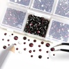 image:imageBeadsland 4300pcs Flatback RhinestonesOrange Rhinestone Nail Gems Round Crystal Rhinestones for CraftsMixed 6 Sizes with Picking Tweezers and Wax Pencil Kit SS6SS20HyacinthOrangeAmethyst