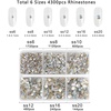 image:imageBeadsland 4300pcs Flatback RhinestonesOrange Rhinestone Nail Gems Round Crystal Rhinestones for CraftsMixed 6 Sizes with Picking Tweezers and Wax Pencil Kit SS6SS20HyacinthOrangeBlue Moonlight