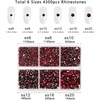 image:imageBeadsland 4300pcs Flatback RhinestonesOrange Rhinestone Nail Gems Round Crystal Rhinestones for CraftsMixed 6 Sizes with Picking Tweezers and Wax Pencil Kit SS6SS20HyacinthOrangeDark Siam