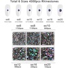 image:imageBeadsland 4300pcs Flatback RhinestonesOrange Rhinestone Nail Gems Round Crystal Rhinestones for CraftsMixed 6 Sizes with Picking Tweezers and Wax Pencil Kit SS6SS20HyacinthOrangeGreen Volcano