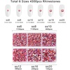 image:imageBeadsland 4300pcs Flatback RhinestonesOrange Rhinestone Nail Gems Round Crystal Rhinestones for CraftsMixed 6 Sizes with Picking Tweezers and Wax Pencil Kit SS6SS20HyacinthOrangeHyacinth AB