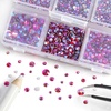 image:imageBeadsland 4300pcs Flatback RhinestonesOrange Rhinestone Nail Gems Round Crystal Rhinestones for CraftsMixed 6 Sizes with Picking Tweezers and Wax Pencil Kit SS6SS20HyacinthOrangeSiam AB