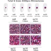 image:imageBeadsland 4300pcs Flatback RhinestonesOrange Rhinestone Nail Gems Round Crystal Rhinestones for CraftsMixed 6 Sizes with Picking Tweezers and Wax Pencil Kit SS6SS20HyacinthOrangeSiam AB