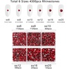 image:imageBeadsland 4300pcs Flatback RhinestonesOrange Rhinestone Nail Gems Round Crystal Rhinestones for CraftsMixed 6 Sizes with Picking Tweezers and Wax Pencil Kit SS6SS20HyacinthOrangeSiam