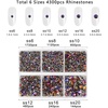 image:imageBeadsland 4300pcs Flatback RhinestonesOrange Rhinestone Nail Gems Round Crystal Rhinestones for CraftsMixed 6 Sizes with Picking Tweezers and Wax Pencil Kit SS6SS20HyacinthOrangeBlue Volcano